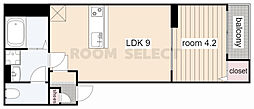 PLUMFIELD六番町 1LDKの間取図画像