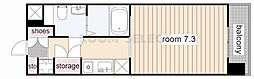 YS上前津 1Kの間取図画像