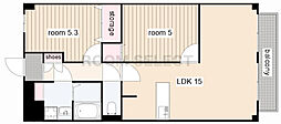 ロータリーマンション栄 2LDKの間取図画像