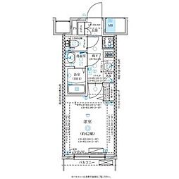 ディアレイシャス名古屋太閤通2 1Kの間取図画像