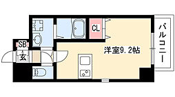アレーヌコート金山 ワンルームの間取図画像
