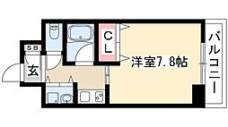 AXIS桜通内山 1Kの間取図画像