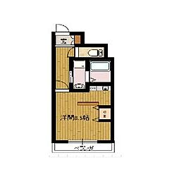 プランドールごきそ 1DKの間取図画像