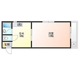 昭栄コーポラス 1DKの間取図画像