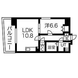 ラファサード 1LDKの間取図画像