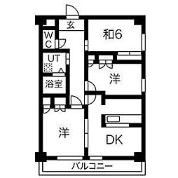 ベルルージュ上社 3LDKの間取図画像