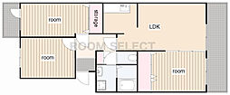 第六サンハイツ大森 3LDKの間取図画像
