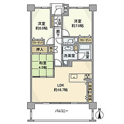 カルティア長久手WESTCOURT 3LDKの間取図画像