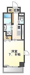 メゾンミール 1Kの間取図画像