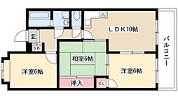 ブルッシュフィールド2 3LDKの間取図画像