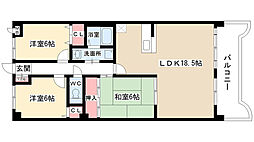 アルカディア5 3LDKの間取図画像
