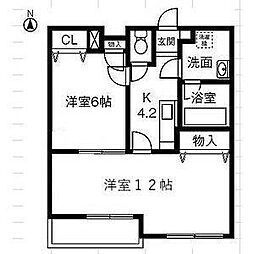 FJ日進通 2LDKの間取図画像