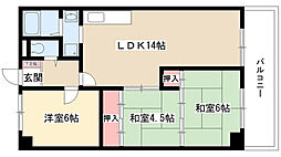 マンションゆり 3LDKの間取図画像
