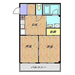 ラポール・T 2DKの間取図画像