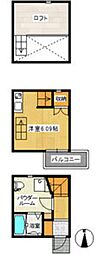 アースクエイク花塚 ワンルームの間取図画像
