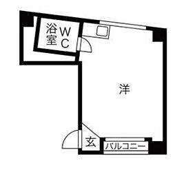 池下小塚ビル ワンルームの間取図画像