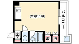ヴィラ奥田 ワンルームの間取図画像