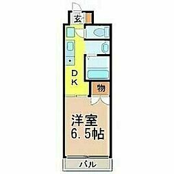 セントラル瑞穂 1DKの間取図画像