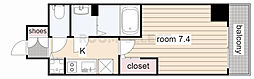 エスリード新栄グランラグジェ 1Kの間取図画像