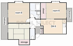 サイド慶 3DKの間取図画像