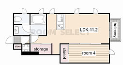 ラプランタン 1LDKの間取図画像