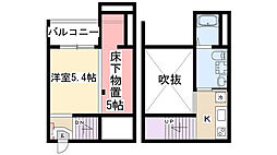 lumiere4 ワンルームの間取図画像