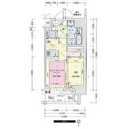 プレサンス桜通ザ・タイムズ 1LDKの間取図画像
