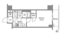 エスリード新栄デュオ 1Kの間取図画像