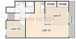 三和マンション 2LDKの間取図画像