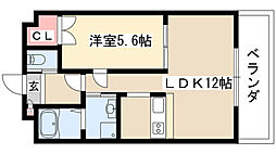 ルミエールユウキ 1LDKの間取図画像