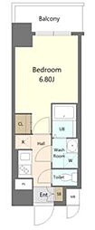 S-RESIDENCE植田asolea(アソレア) 1Kの間取図画像