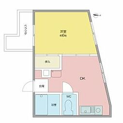 サンシティ南明 1DKの間取図画像