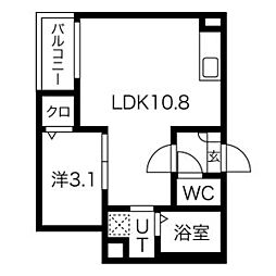 Jacktodayutaka1 1LDKの間取図画像