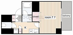 M'SHouse1 1Kの間取図画像