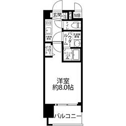 プレサンス久屋大通セントラルパーク 1Kの間取図画像