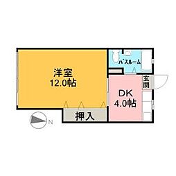 吉田ビル 1Kの間取図画像