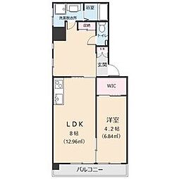 第一オオタビル 1LDKの間取図画像