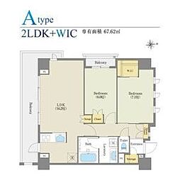 ParkAvenue覚王山 2LDKの間取図画像