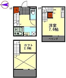 ラルク高畑 ワンルームの間取図画像