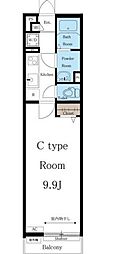 リブリ・アルバ中村公園 1Kの間取図画像