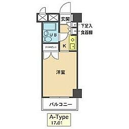 メゾン・ド・コンフォール ワンルームの間取図画像