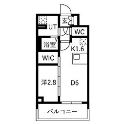 メイクスアート名古屋リニアFRONT 1DKの間取図画像