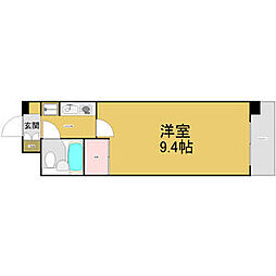 フィオーレ古出来 1Kの間取図画像