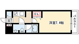 セノアタワー泉 1Kの間取図画像