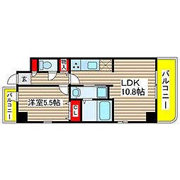 S・Alley 1LDKの間取図画像