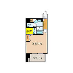 gs丸の内 1Kの間取図画像