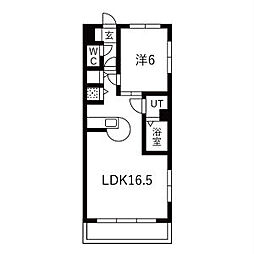ニッセイディーセント金山 1LDKの間取図画像