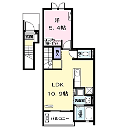 YKPLACE 1LDKの間取図画像
