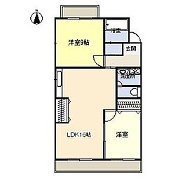 宮竹ビルB棟 2LDKの間取図画像