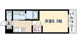 タウンライフ覚王山北 1Kの間取図画像